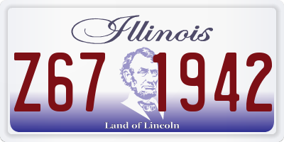 IL license plate Z671942
