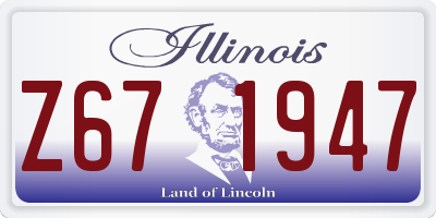 IL license plate Z671947