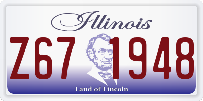 IL license plate Z671948