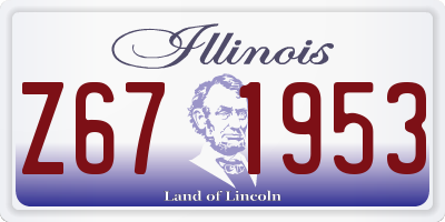 IL license plate Z671953