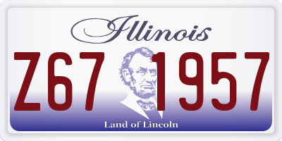 IL license plate Z671957