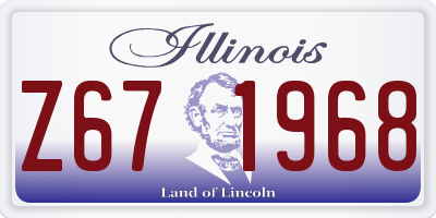 IL license plate Z671968