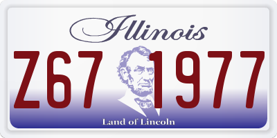 IL license plate Z671977