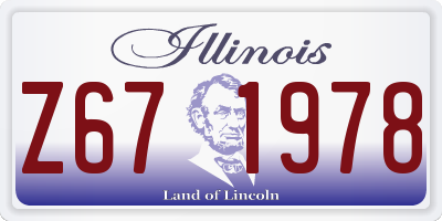 IL license plate Z671978