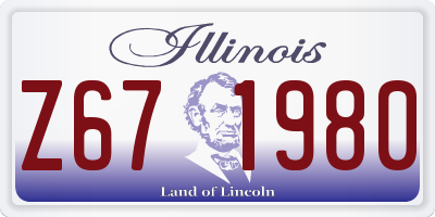 IL license plate Z671980