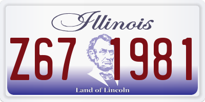 IL license plate Z671981