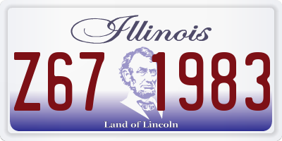 IL license plate Z671983
