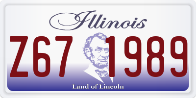 IL license plate Z671989