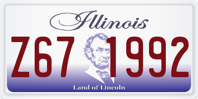 IL license plate Z671992