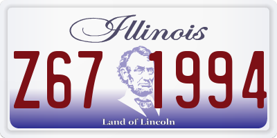 IL license plate Z671994