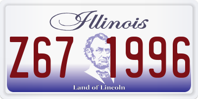 IL license plate Z671996