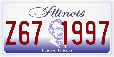 IL license plate Z671997