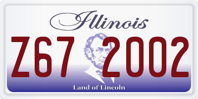 IL license plate Z672002