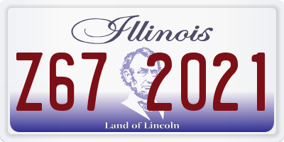 IL license plate Z672021