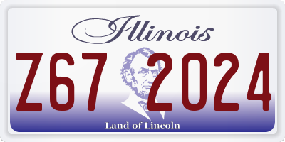 IL license plate Z672024