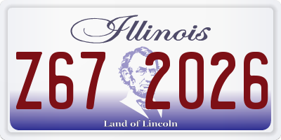 IL license plate Z672026