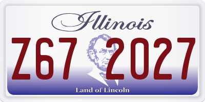 IL license plate Z672027