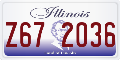 IL license plate Z672036