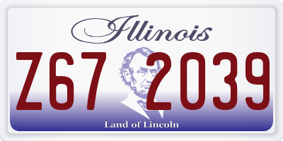 IL license plate Z672039