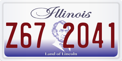 IL license plate Z672041