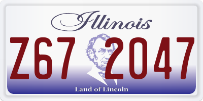 IL license plate Z672047