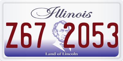 IL license plate Z672053