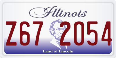 IL license plate Z672054