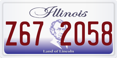 IL license plate Z672058