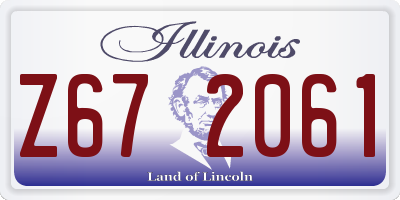 IL license plate Z672061