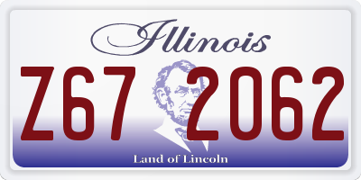 IL license plate Z672062