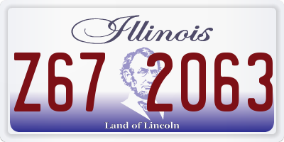 IL license plate Z672063