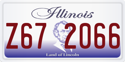 IL license plate Z672066
