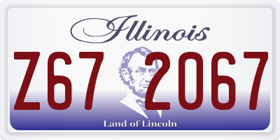 IL license plate Z672067