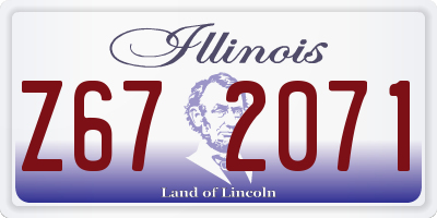 IL license plate Z672071