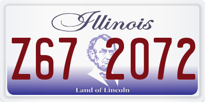 IL license plate Z672072