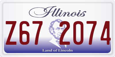 IL license plate Z672074