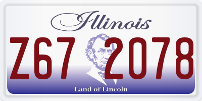 IL license plate Z672078