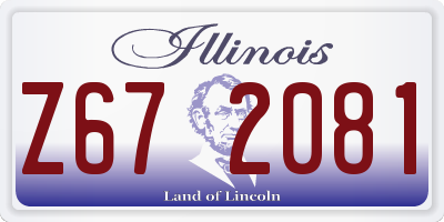IL license plate Z672081