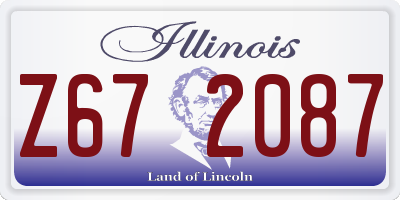 IL license plate Z672087