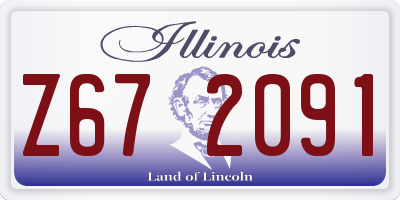IL license plate Z672091