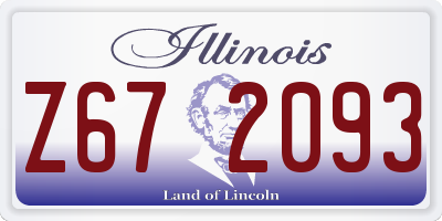 IL license plate Z672093