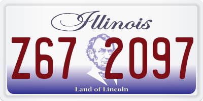 IL license plate Z672097