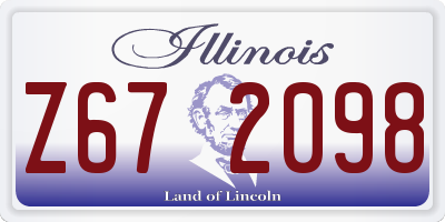 IL license plate Z672098