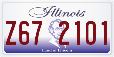 IL license plate Z672101