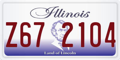 IL license plate Z672104