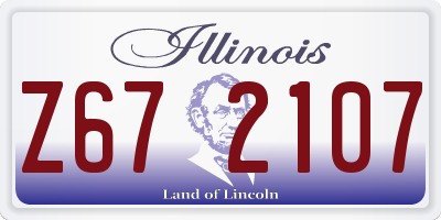 IL license plate Z672107