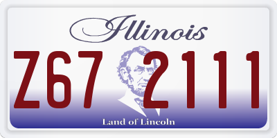 IL license plate Z672111