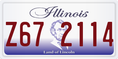 IL license plate Z672114