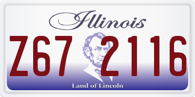 IL license plate Z672116