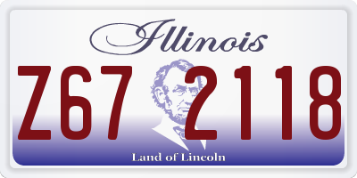 IL license plate Z672118